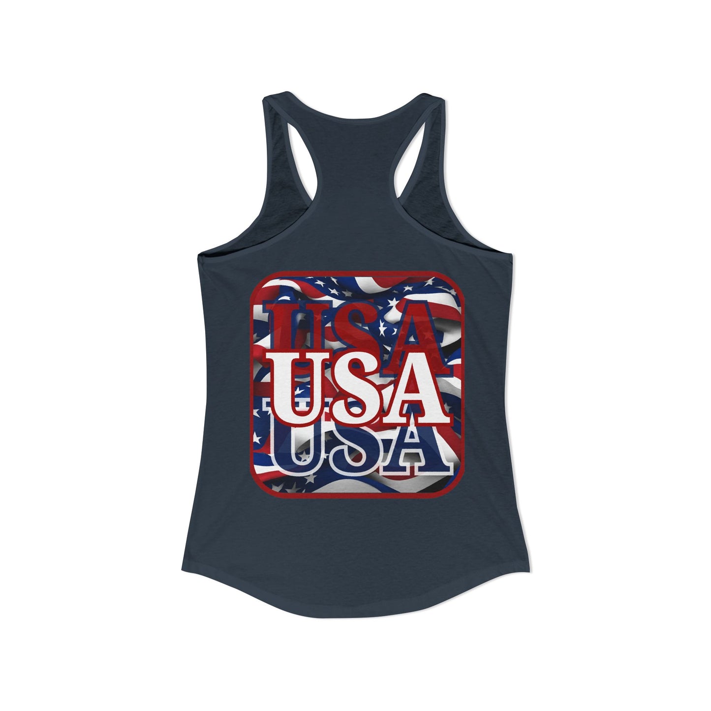 2-sided, Red WHITE and Blue USA Patriot Women's Racerback Tank Top by theGreenDragonTavern.shop