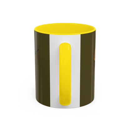 Hula Girl Packin' Heat Dark Green Accent Mug by theGreenDragonTavern.shop