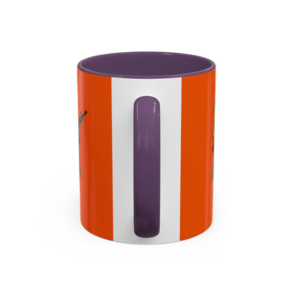 Hula Girl Packin' Heat Orange Accent Mug by theGreenDragonTavern.shop