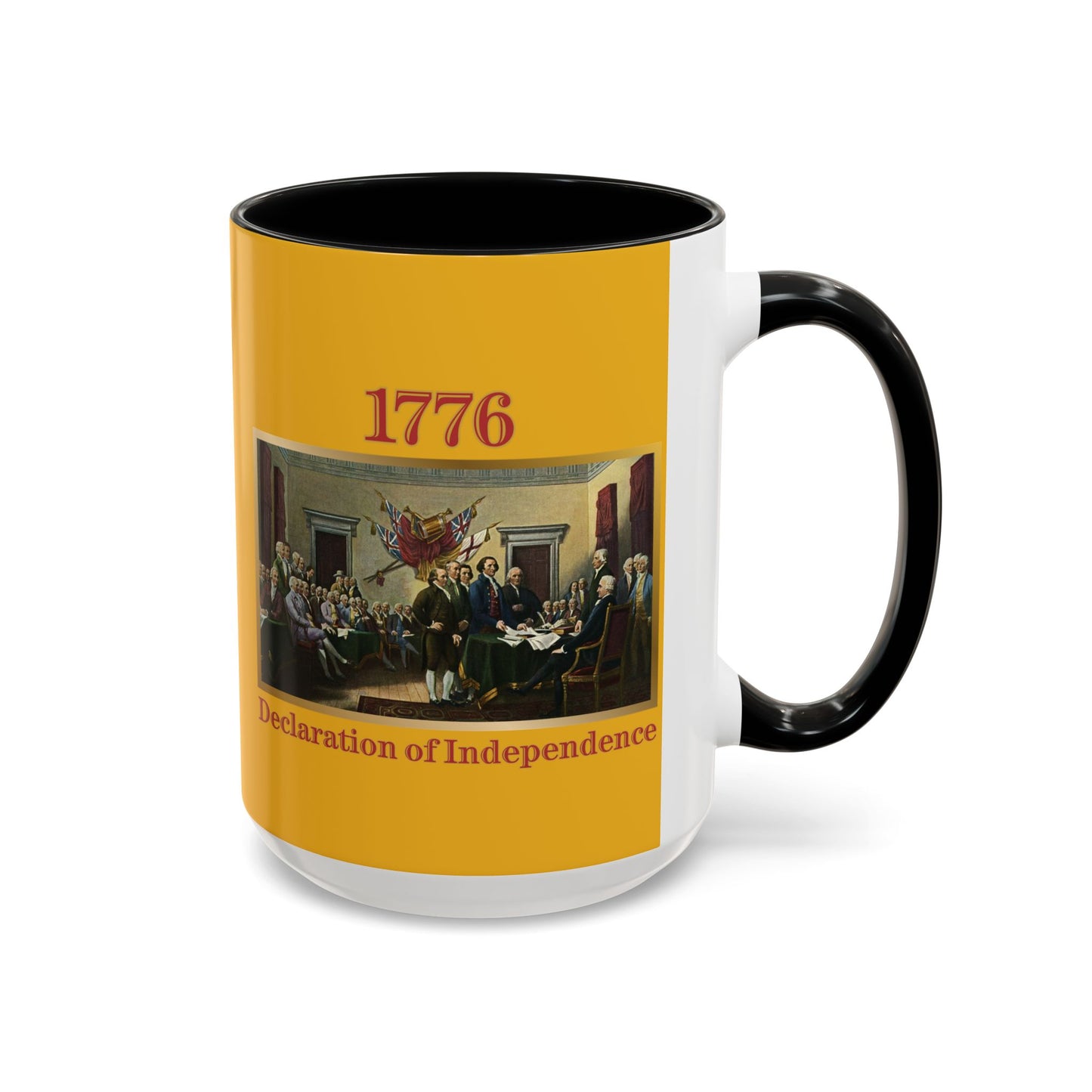 Declaration of Independence Yellow Accent Mug by theGreenDragonTavern.shop