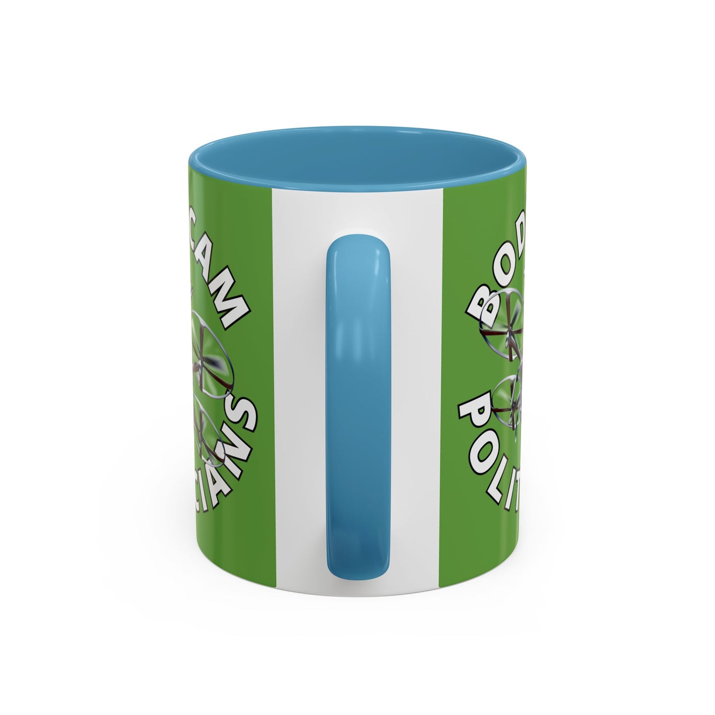 Bodycam the Politicians Drone Green Accent Mug by theGreenDragonTavern.shop