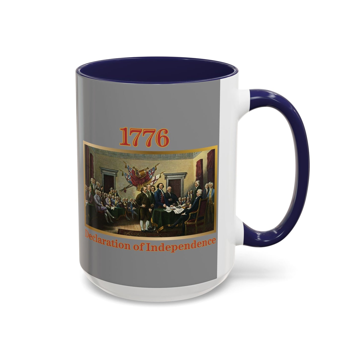 Declaration of Independence Grey Accent Mug by theGreenDragonTavern.shop