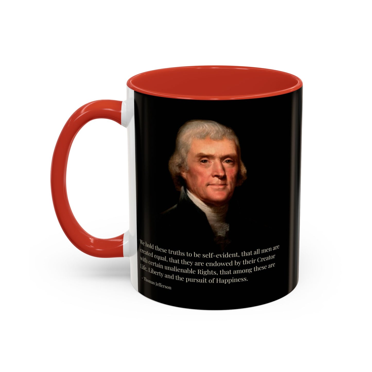 We hold these truths to be self-evident Black Accent Mug by theGreenDragonTavern.shop