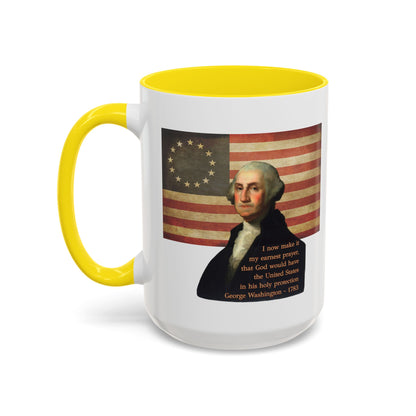 Washington's Earnest Prayer White Accent Mug by theGreenDragonTavern.shop