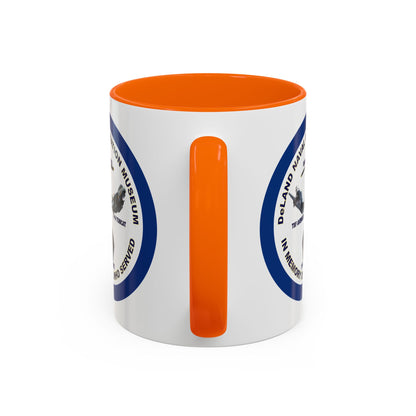 DNASM Student Art Navy Frame White Accent Mug by theGreenDragonTavern.shop