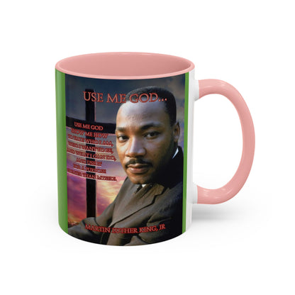 Use Me God, MLK Jr Green Accent Mug by theGreenDragonTavern.shop