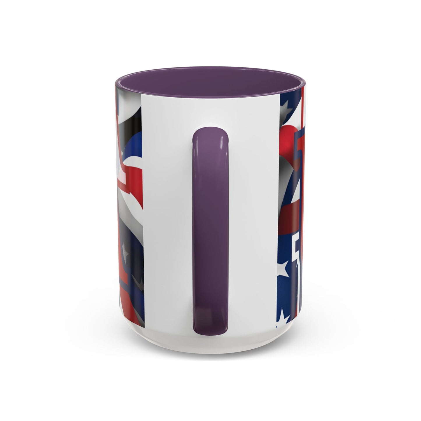 USA! USA! USA Red font Patriot Black Accent Mug by theGreenDragonTavern.shop