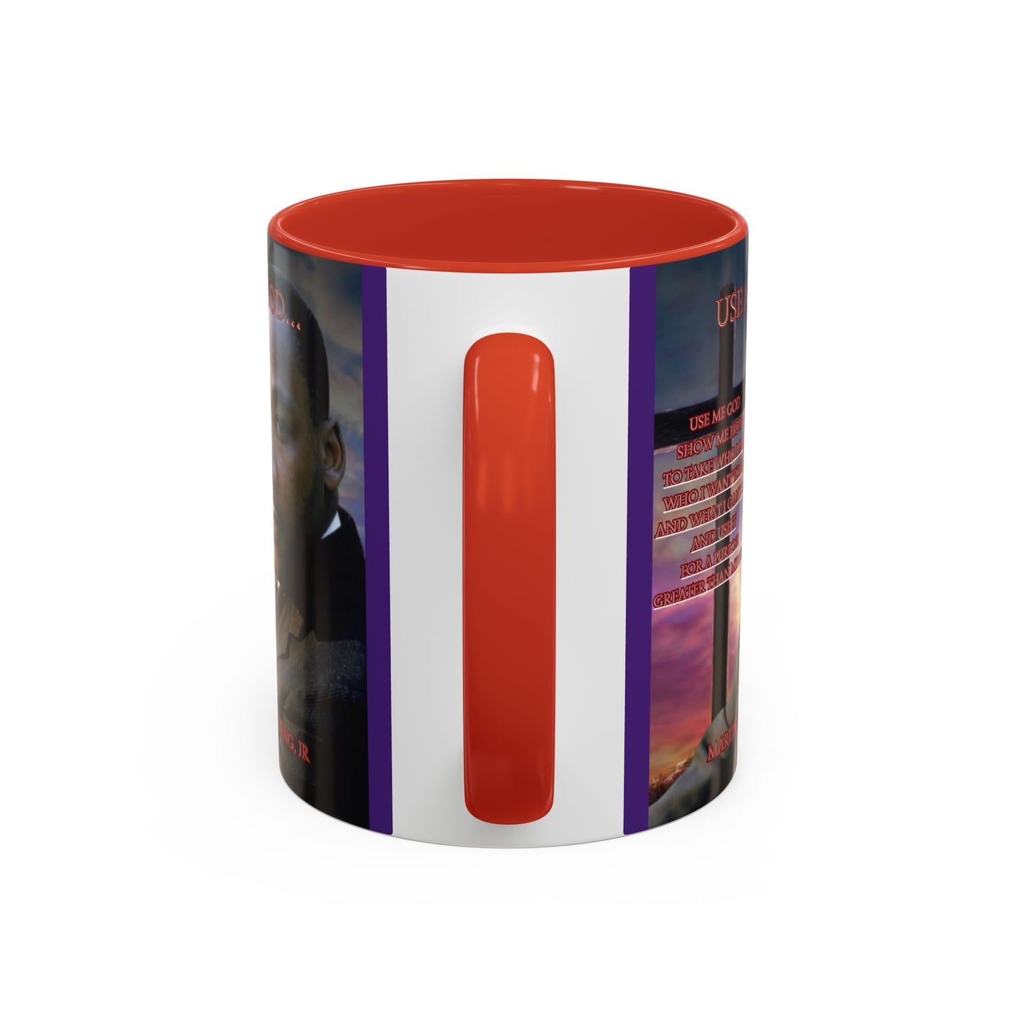 Use Me God, MLK Jr Purple Accent Mug by theGreenDragonTavern.shop