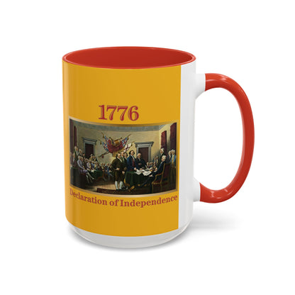 Declaration of Independence Yellow Accent Mug by theGreenDragonTavern.shop