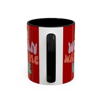 I Am Woman Watch Me Vote Red Accent Mug by theGreenDragonTavern.shop
