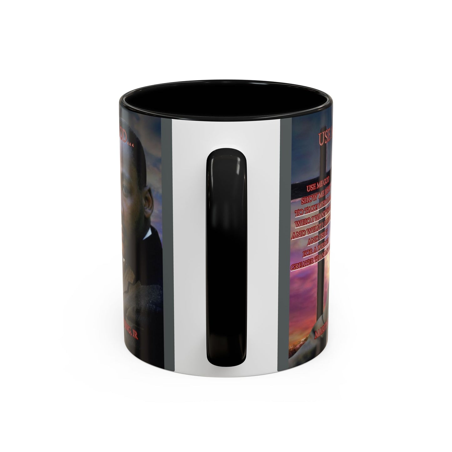 Use Me God, MLK Jr Grey Accent Mug by theGreenDragonTavern.shop