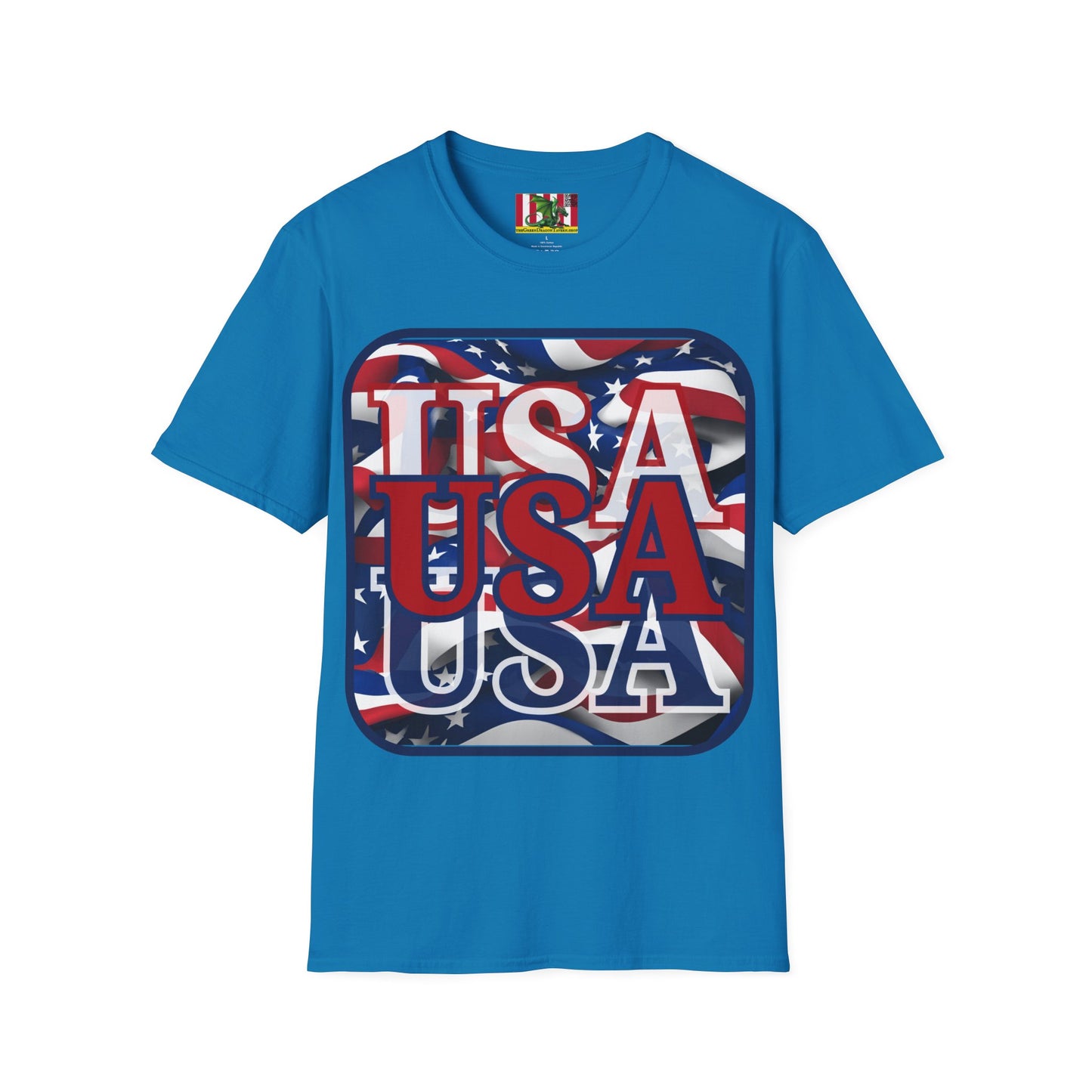 RED White and Blue USA Patriot DKcolors Unisex T-Shirt by theGreenDragonTavern.shop