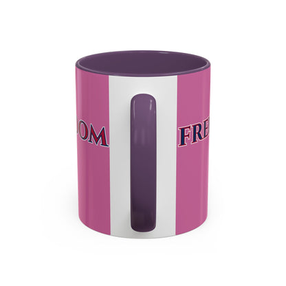Freedom, Pink Accent Mug by theGreenDragonTavern.shop