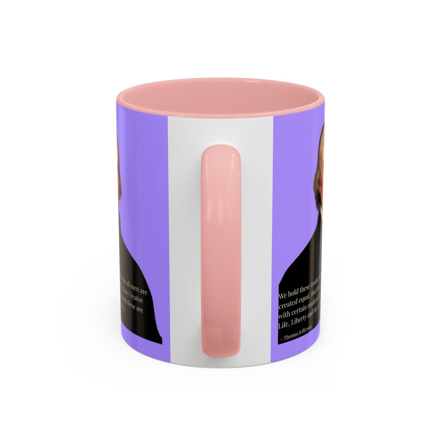 We hold these truths to be self-evident Light Purple Accent Mug by theGreenDragonTavern.shop