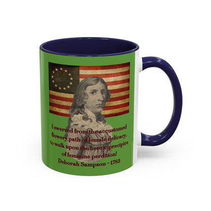 Deborah Sampson, America's Mulan Green Accent Mug by theGreenDragonTavern.shop