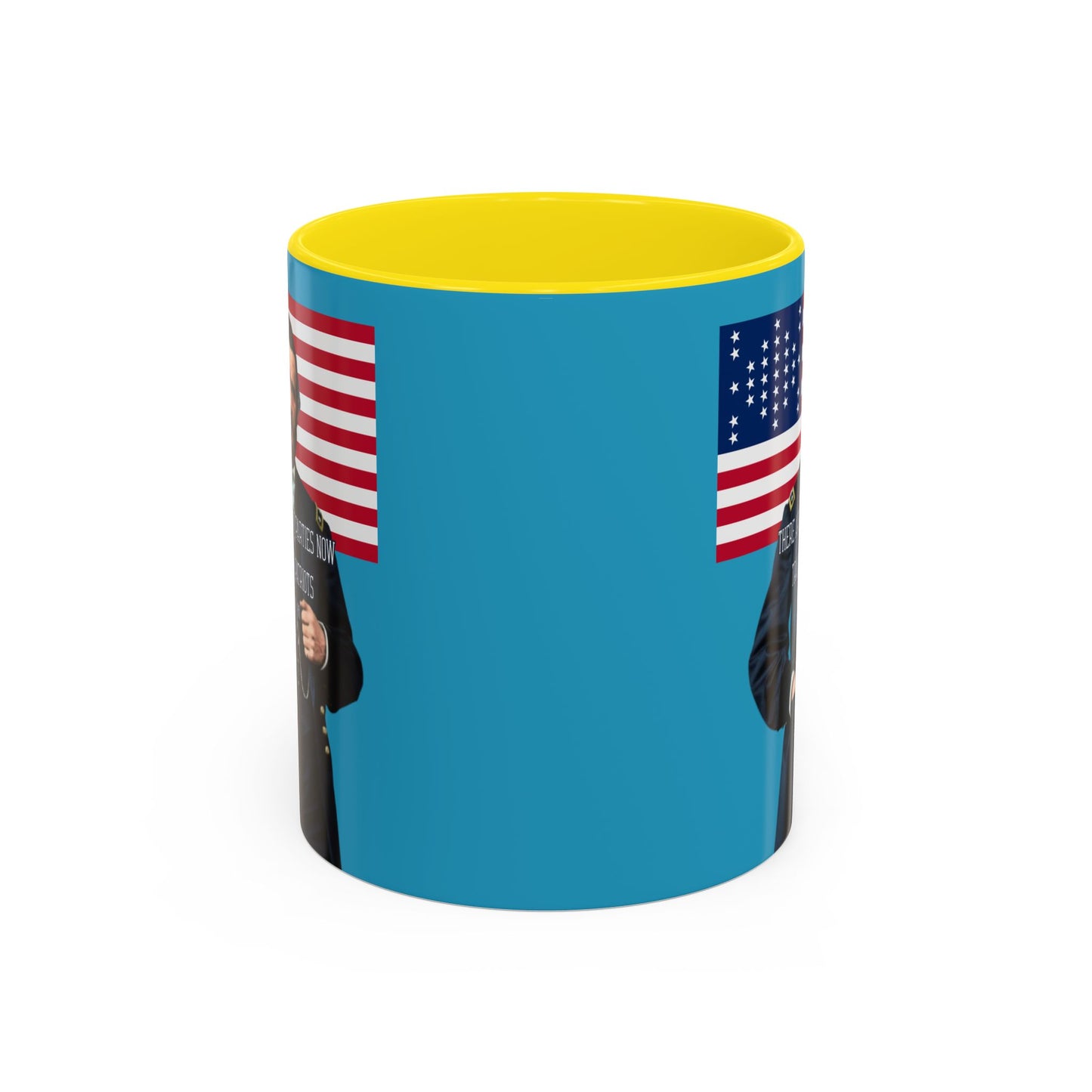 "Traitors and Patriots" Ulysses Grant Turquoise Accent Mug by theGreenDragonTavern.shop