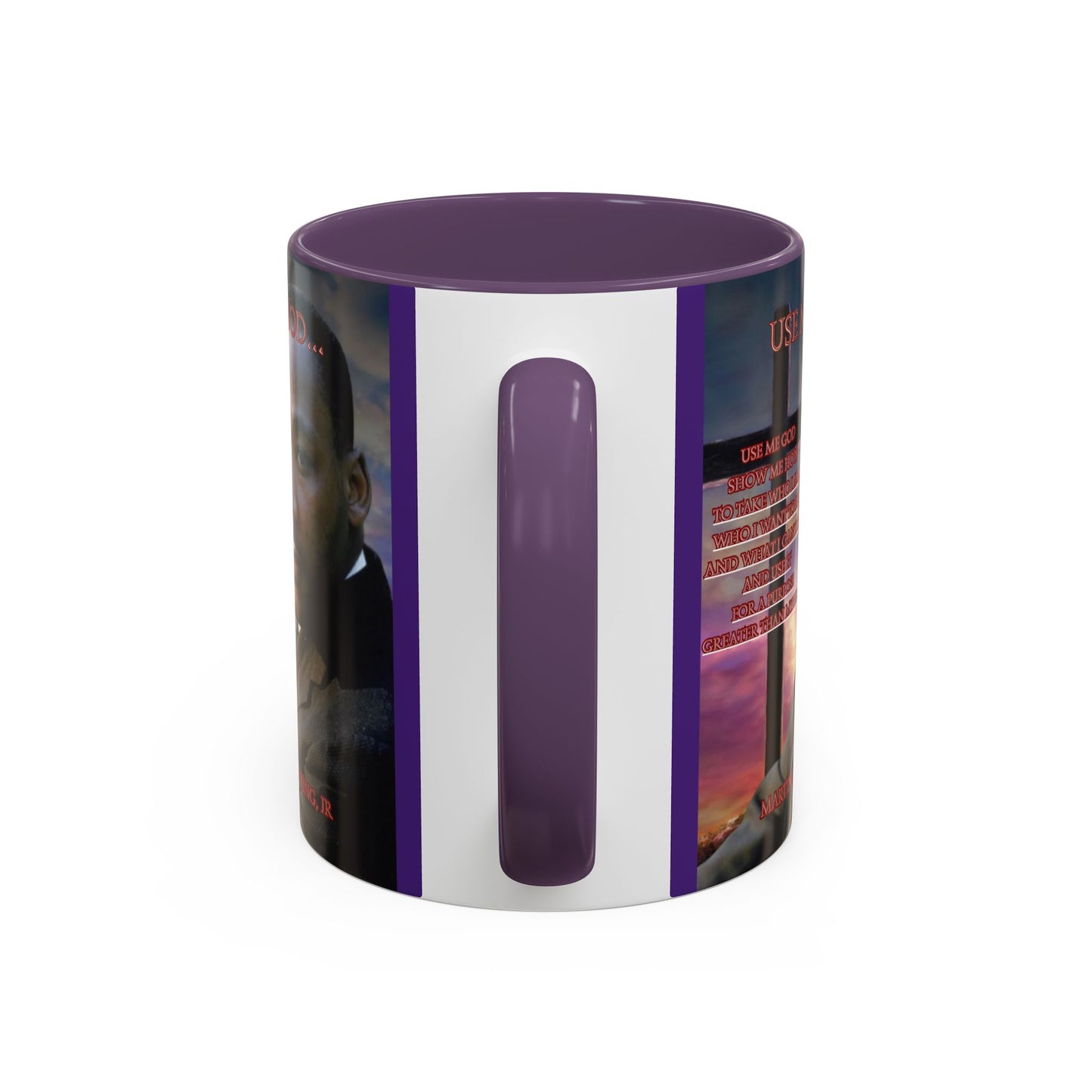 Use Me God, MLK Jr Purple Accent Mug by theGreenDragonTavern.shop
