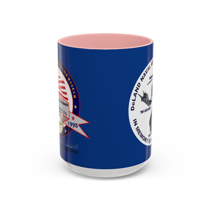 DNASM 2-sided, Founding & Student Art w/WhiteBG Dark Blue Accent Mug by theGreenDragonTavern.shop