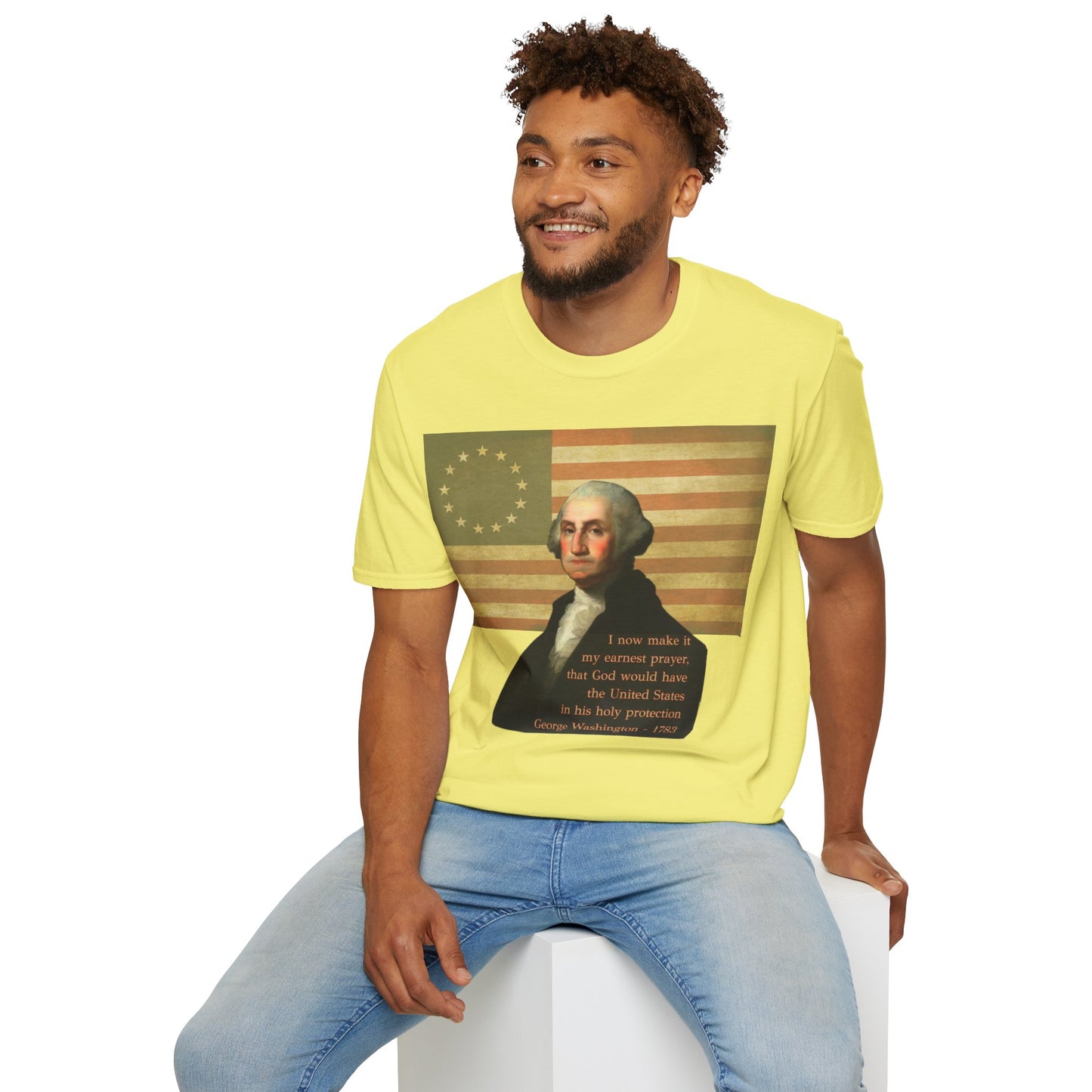 Washington's Earnest Prayer Light colors Unisex T-Shirt by theGreenDragonTavern.shop
