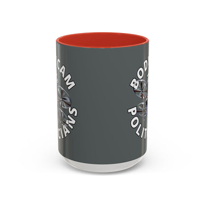 Bodycam the Politicians Drone Grey Accent Mug by theGreenDragonTavern.shop