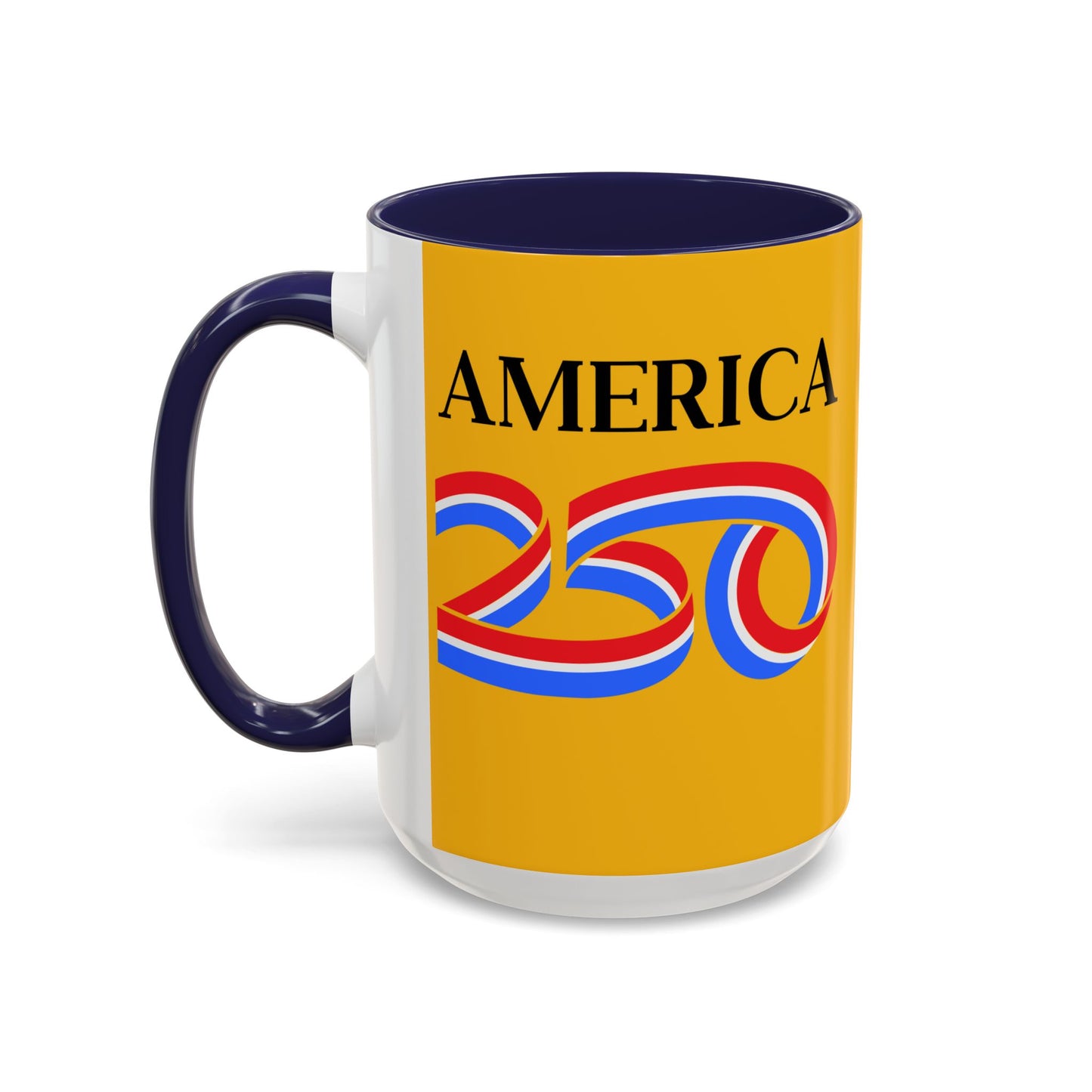 America 250 Yellow Accent Mug by theGreenDragonTavern.shop