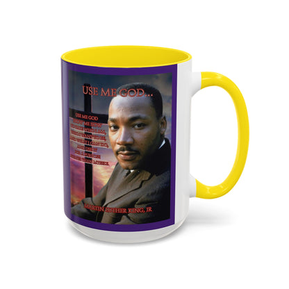 Use Me God, MLK Jr Purple Accent Mug by theGreenDragonTavern.shop