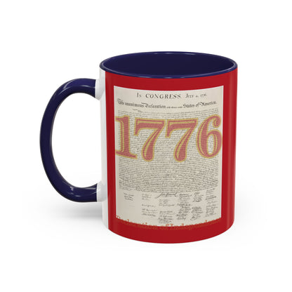 Declaration of Independence Red Accent Mug by theGreenDragonTavern.shop