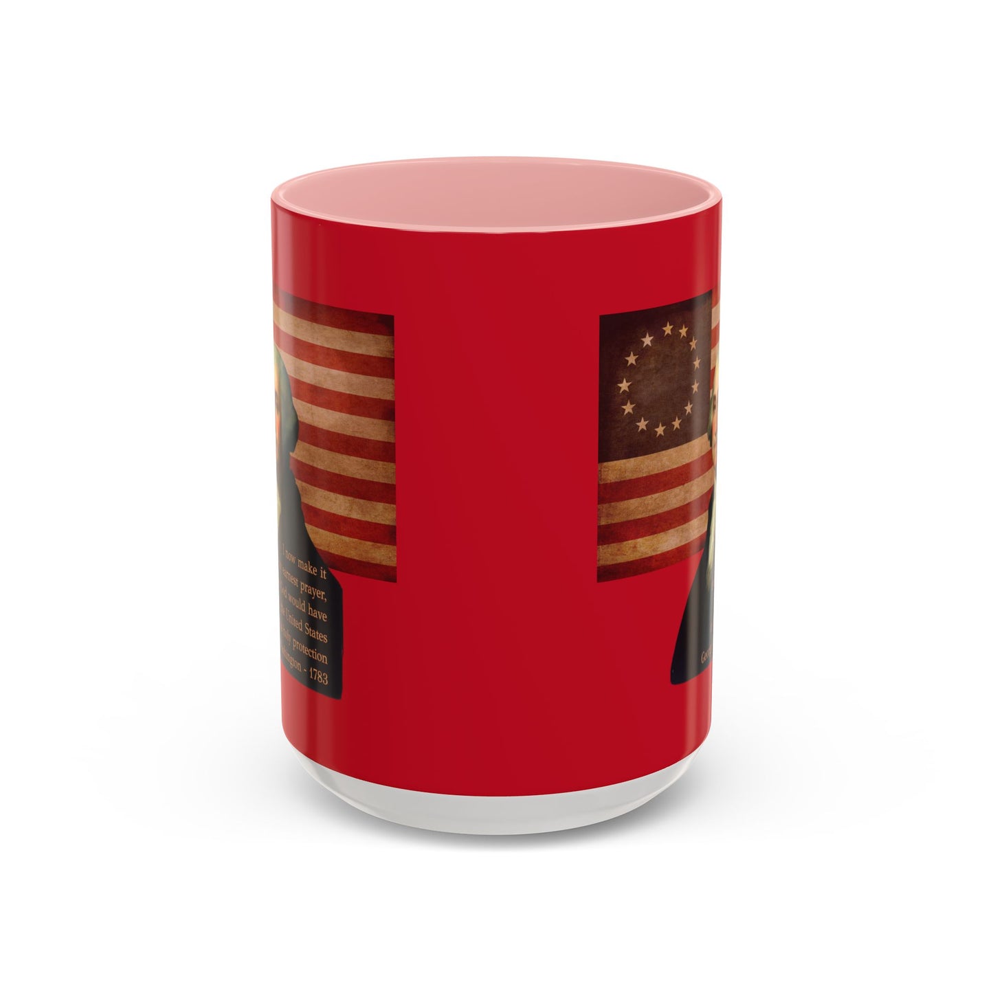 Washington's Earnest Prayer Red Accent Mug by theGreenDragonTavern.shop