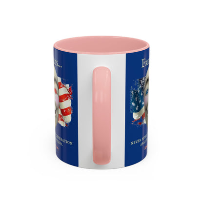 Ronald Reagan Freedom Vendetta Blue Accent Mug by theGreenDragonTavern.shop