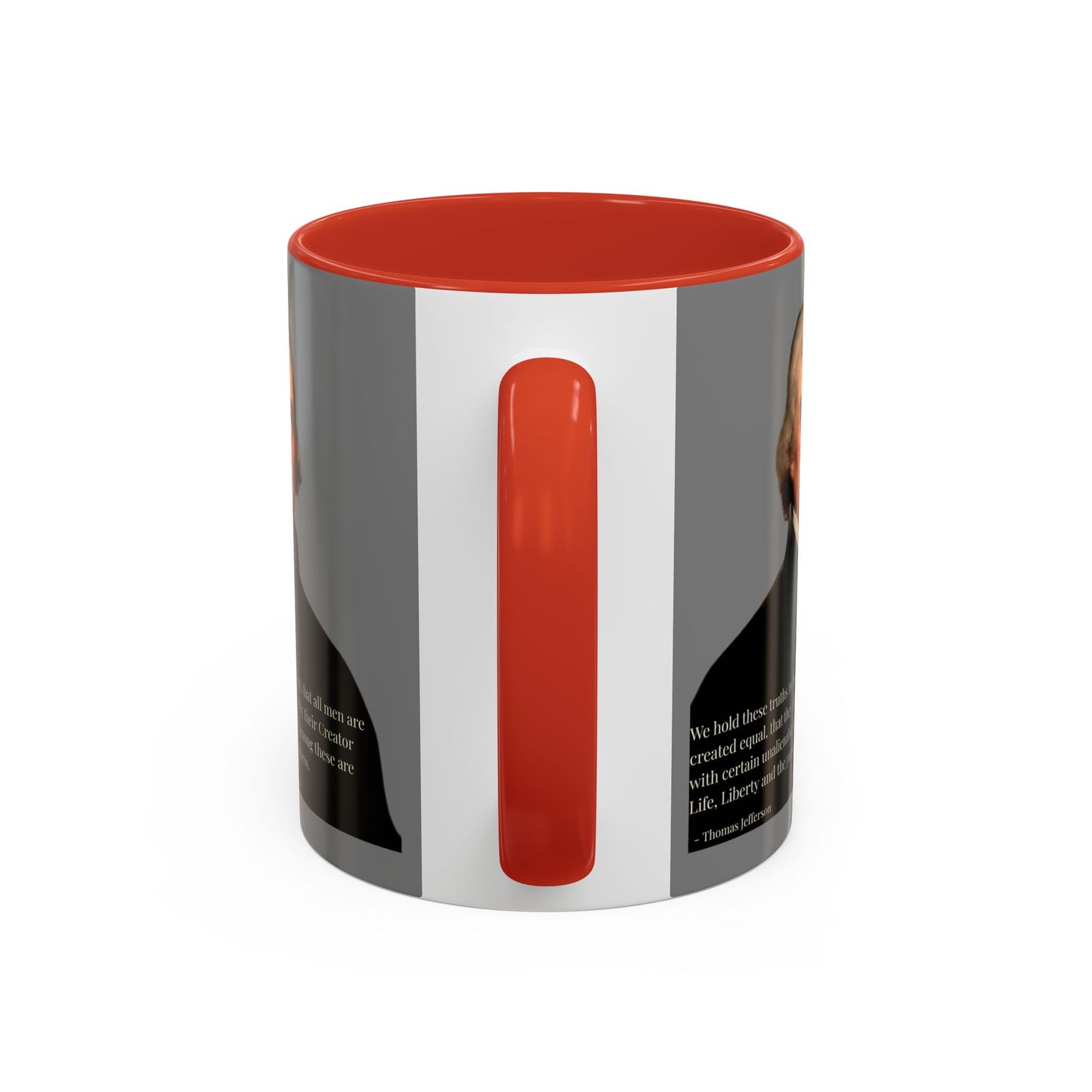 We hold these truths to be self-evident Grey Accent Mug by theGreenDragonTavern.shop