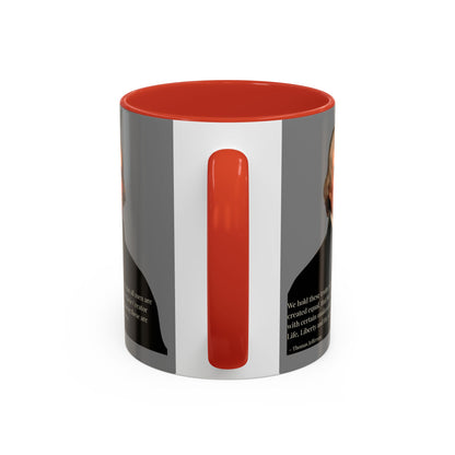 We hold these truths to be self-evident Grey Accent Mug by theGreenDragonTavern.shop