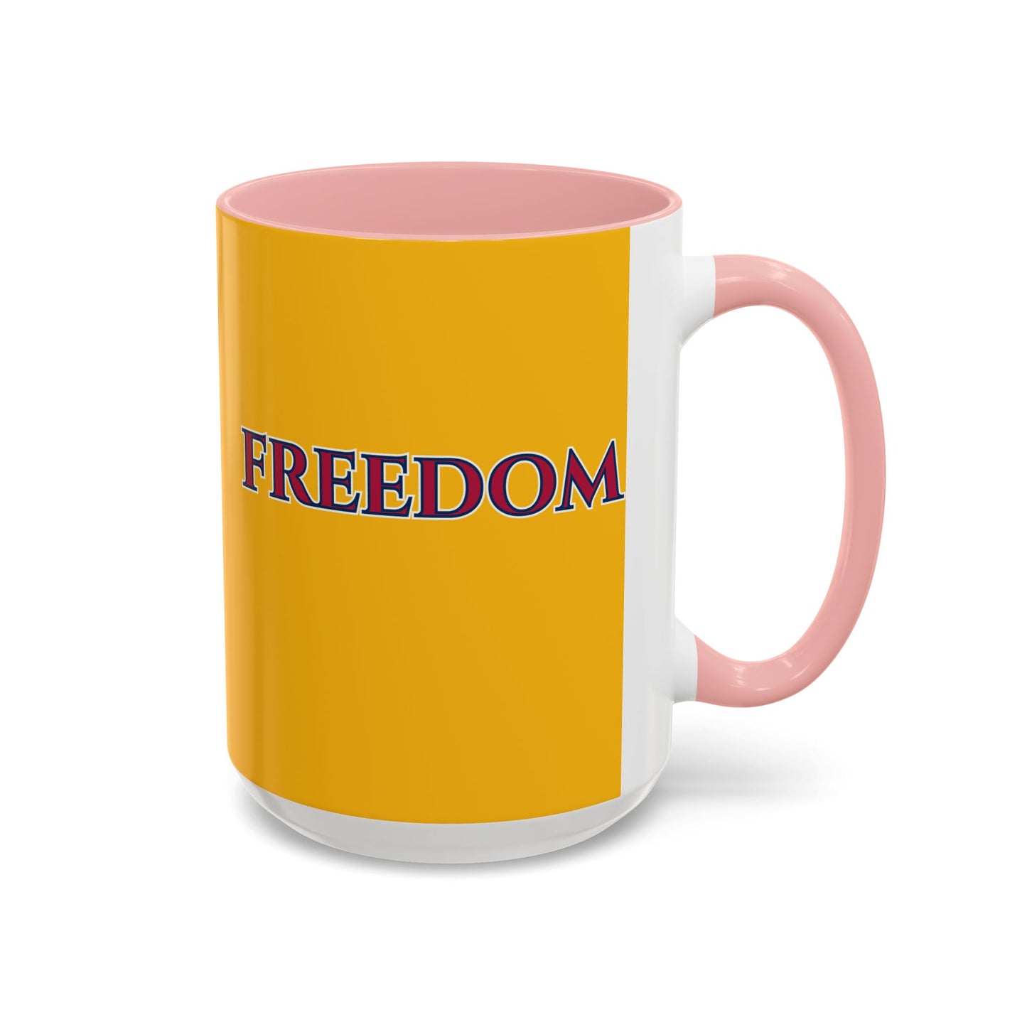 Freedom, Yellow Accent Mug by theGreenDragonTavern.shop
