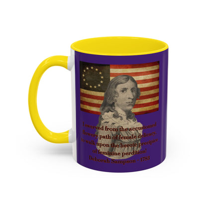 Deborah Sampson, America's Mulan Dark Purple Accent Mug by theGreenDragonTavern.shop