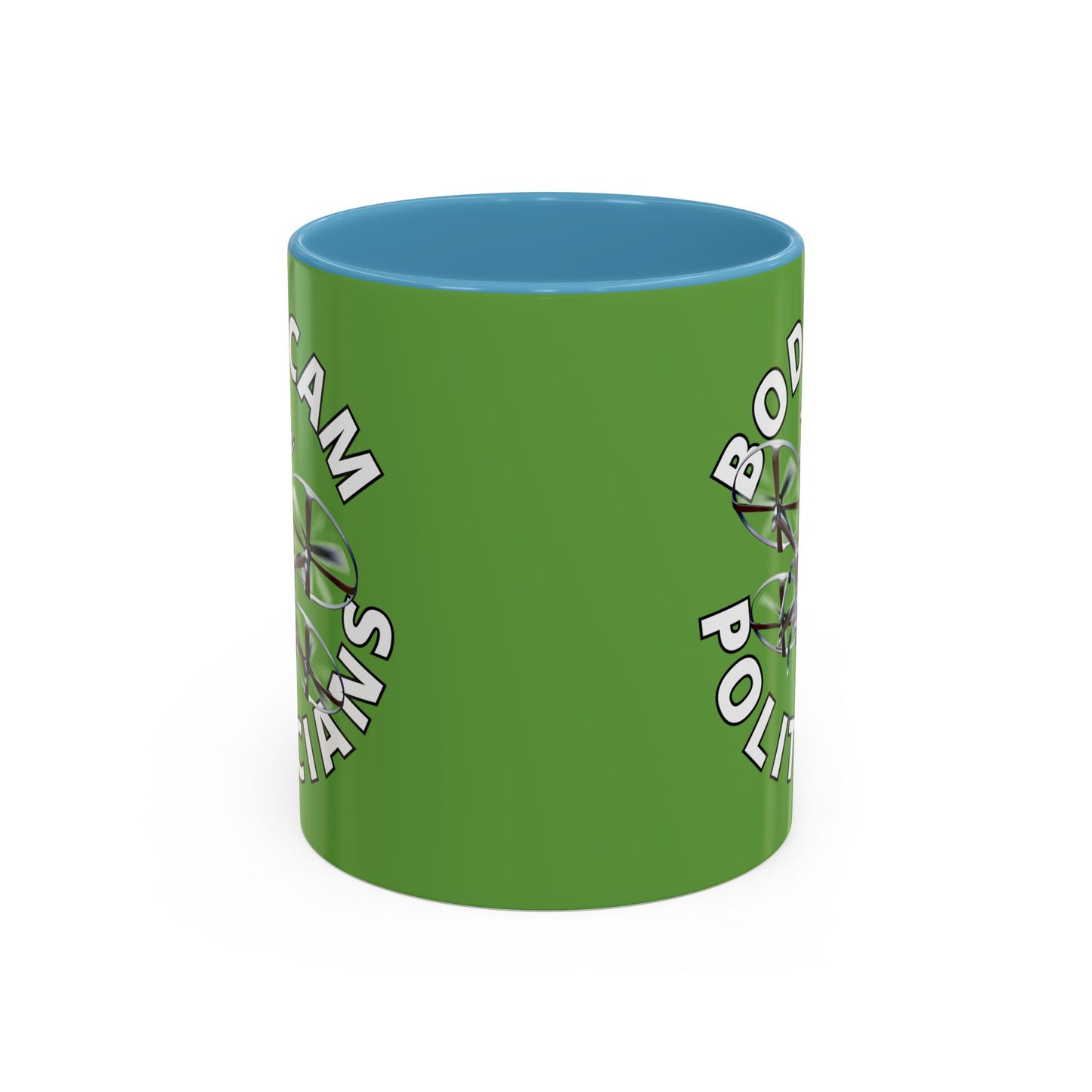 Bodycam the Politicians Drone Green Accent Mug by theGreenDragonTavern.shop