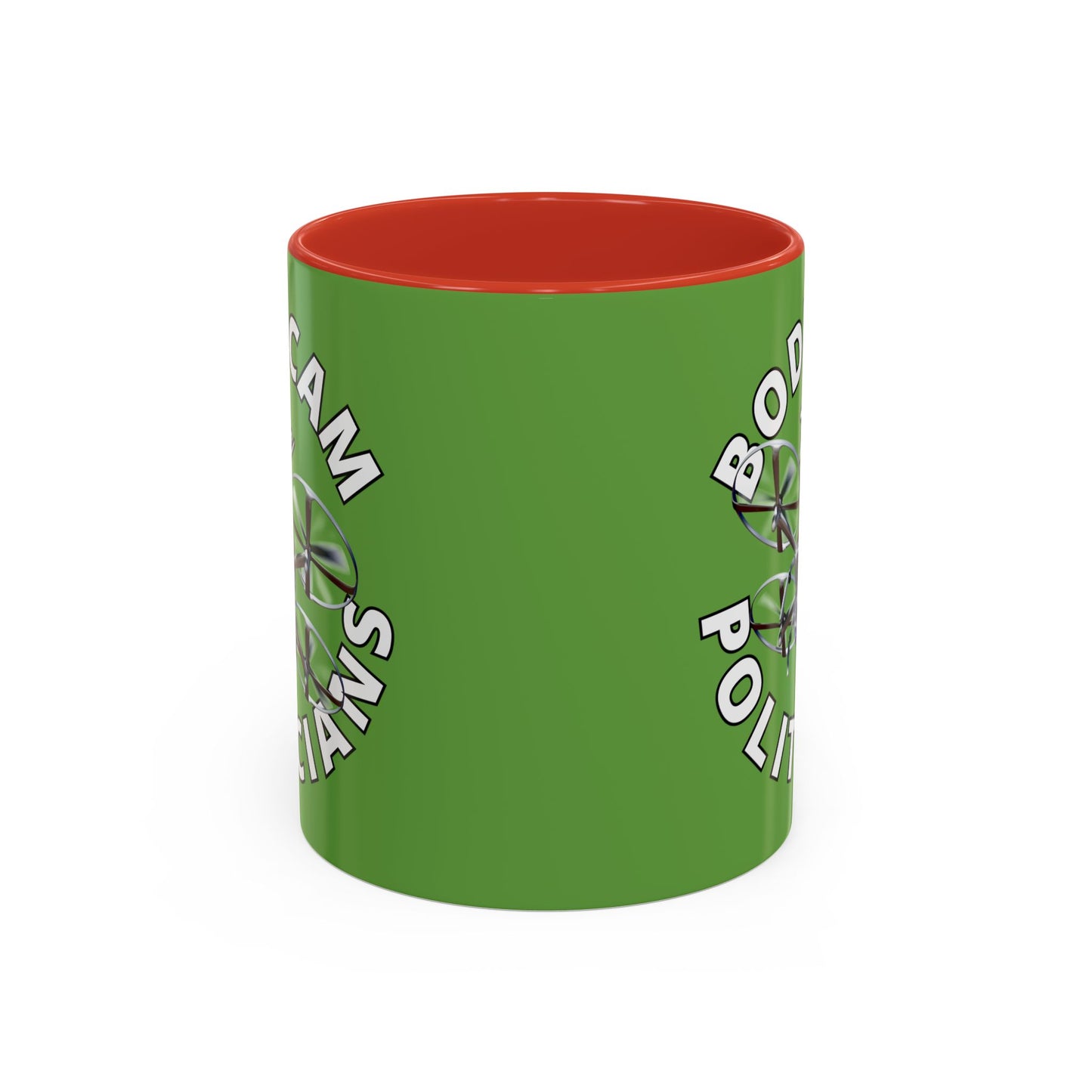 Bodycam the Politicians Drone Green Accent Mug by theGreenDragonTavern.shop