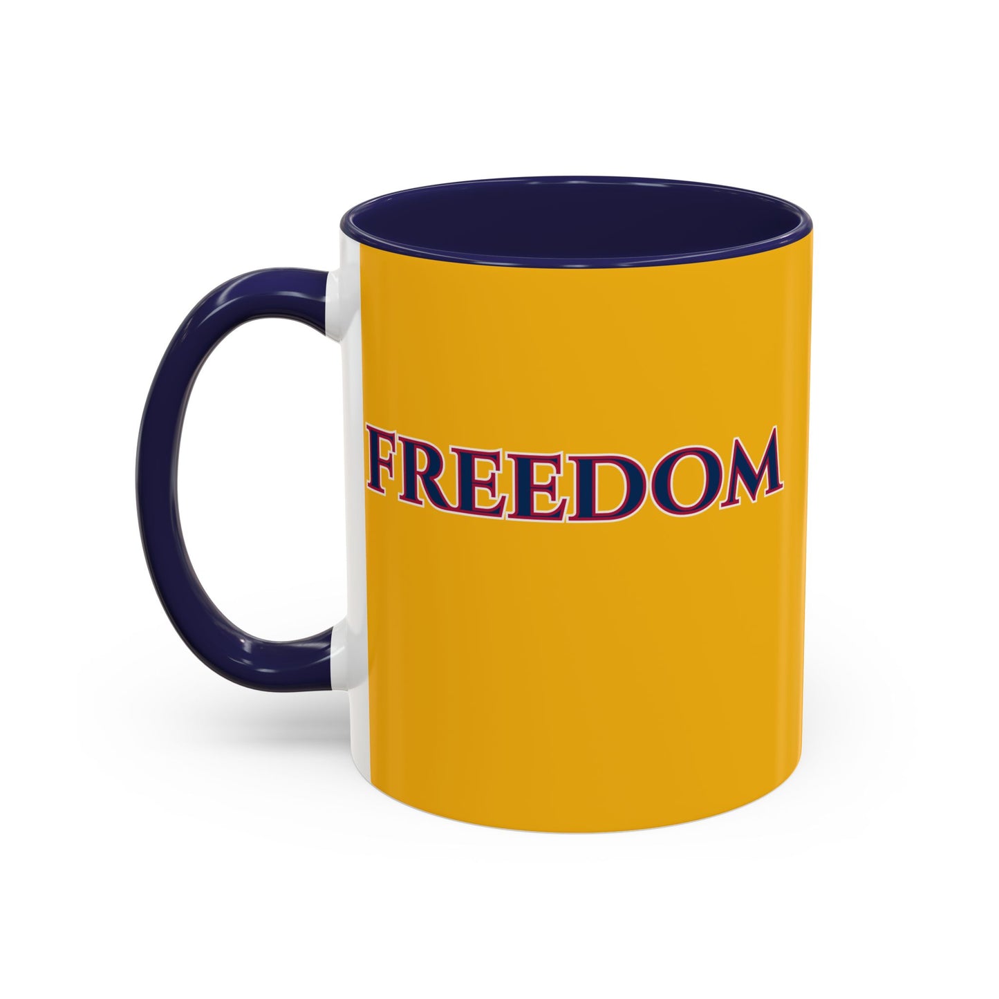 Freedom, Yellow Accent Mug by theGreenDragonTavern.shop