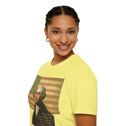 Washington's Earnest Prayer Light colors Unisex T-Shirt by theGreenDragonTavern.shop