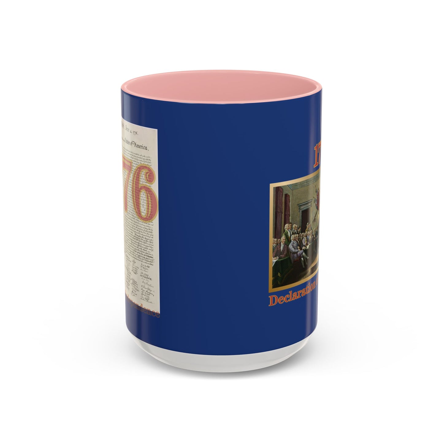 Declaration of Independence Dark Blue Accent Mug by theGreenDragonTavern.shop