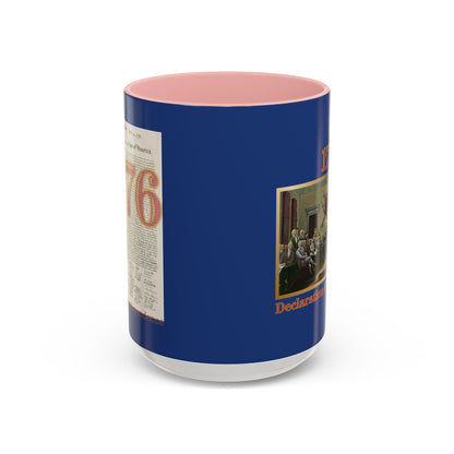 Declaration of Independence Dark Blue Accent Mug by theGreenDragonTavern.shop