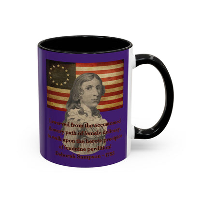 Deborah Sampson, America's Mulan Dark Purple Accent Mug by theGreenDragonTavern.shop
