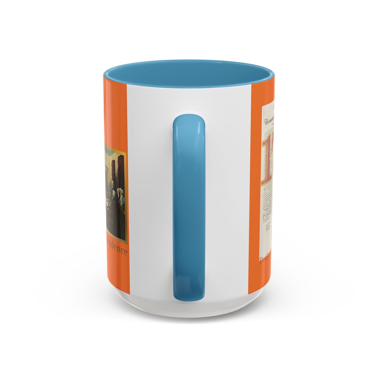 Declaration of Independence Orange Accent Mug by theGreenDragonTavern.shop