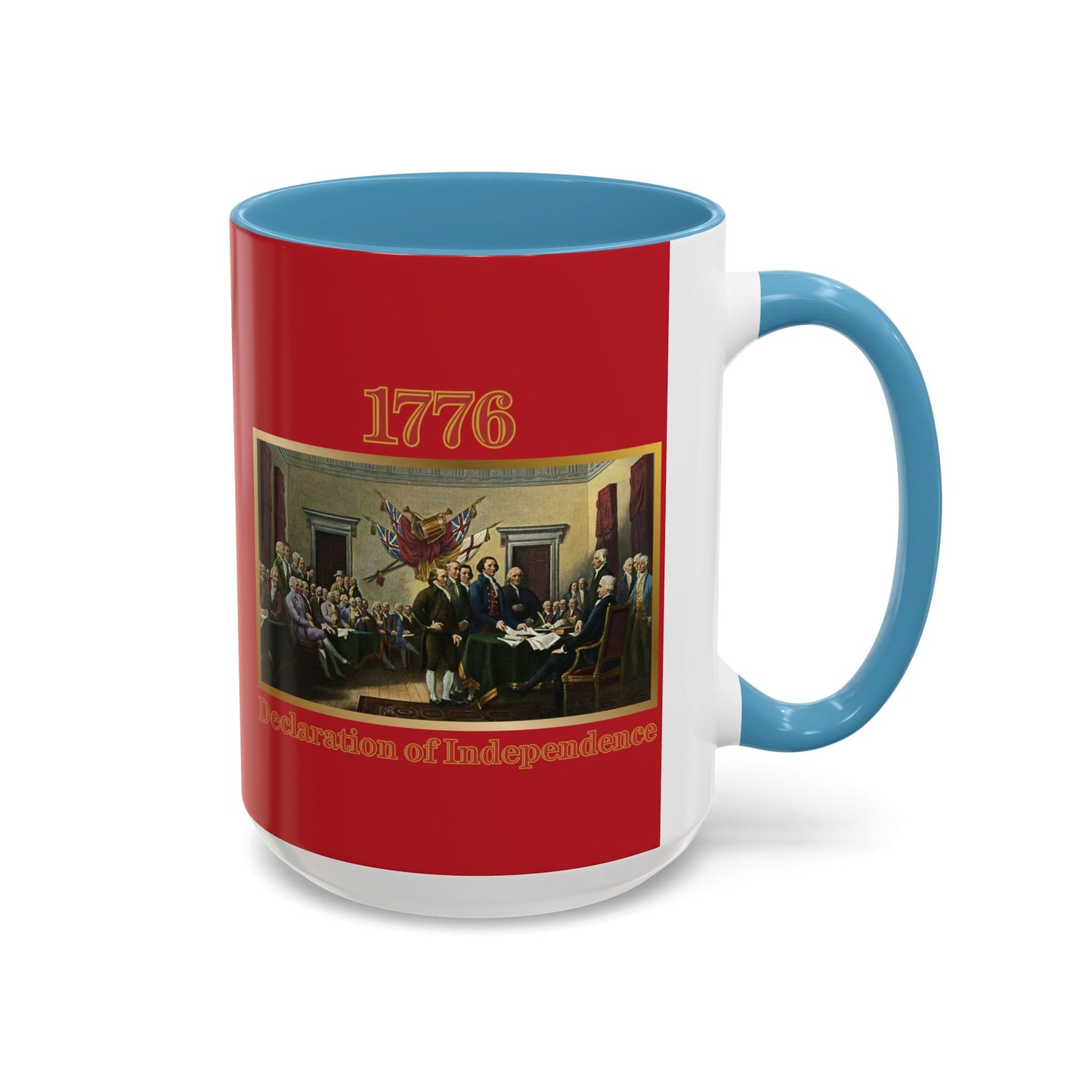 Declaration of Independence Red Accent Mug by theGreenDragonTavern.shop