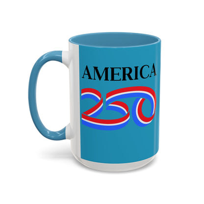 America 250 Turquoise Accent Mug by theGreenDragonTavern.shop