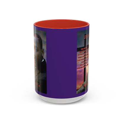 Use Me God, MLK Jr Purple Accent Mug by theGreenDragonTavern.shop