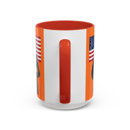 "Traitors and Patriots" Ulysses Grant Orange Accent Mug by theGreenDragonTavern.shop