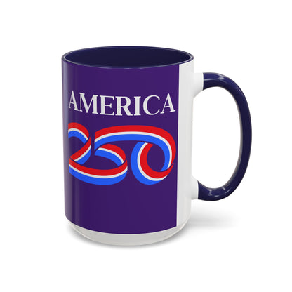 America 250 Dark Purple Accent Mug by theGreenDragonTavern.shop