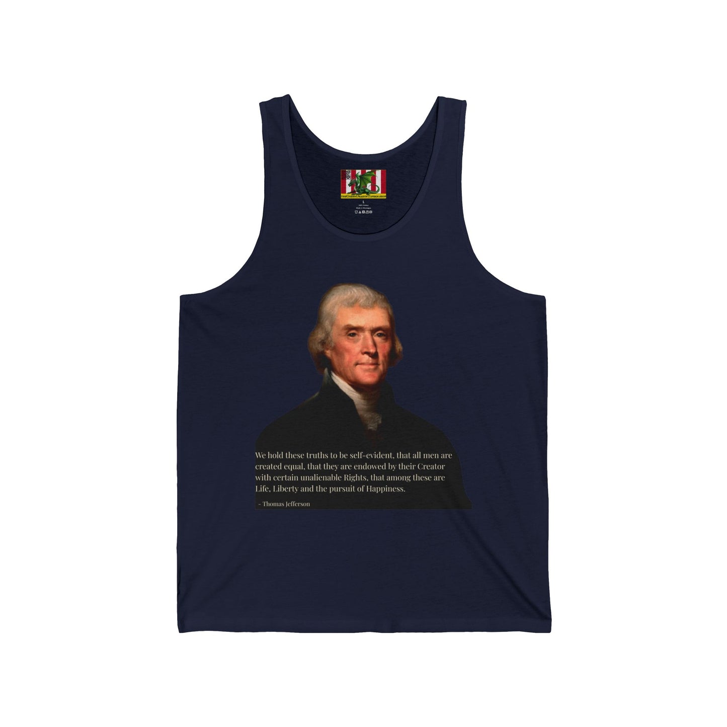 We hold these truths to be self-evident Unisex Jersey Tank Top by theGreenDragonTavern.shop
