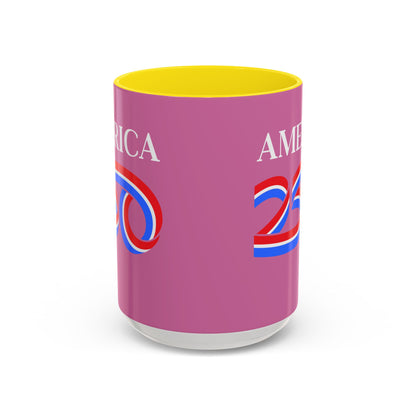 America 250 Pink Accent Mug by theGreenDragonTavern.shop