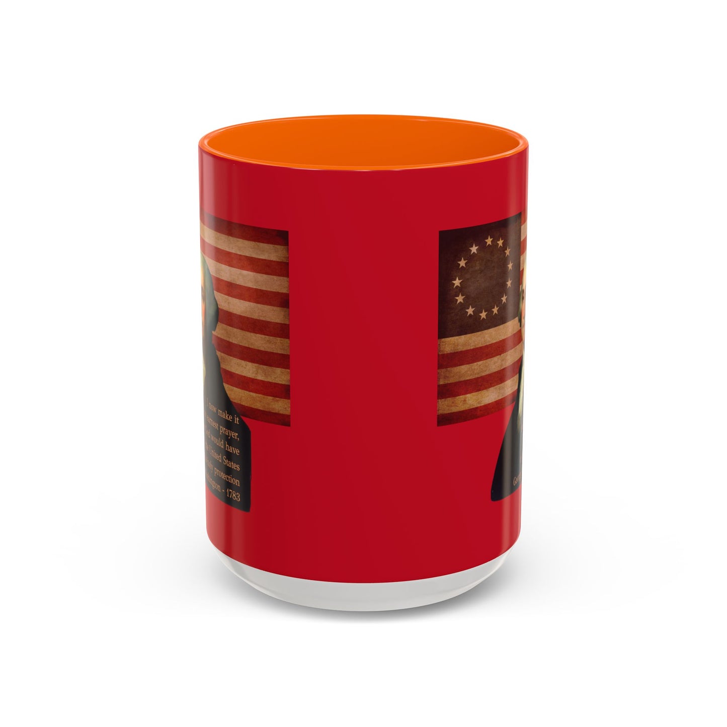 Washington's Earnest Prayer Red Accent Mug by theGreenDragonTavern.shop