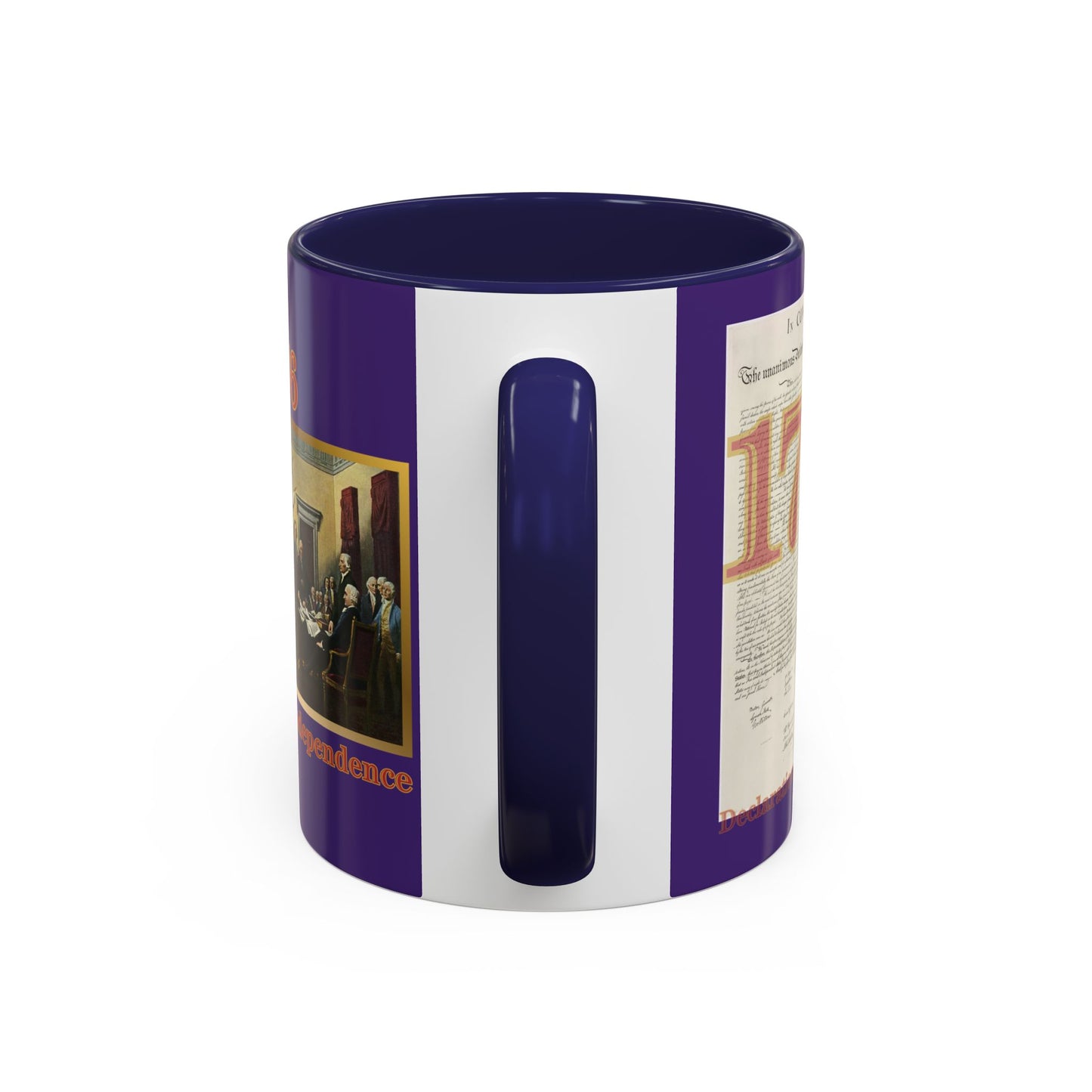 Declaration of Independence Dark Purple Accent Mug by theGreenDragonTavern.shop